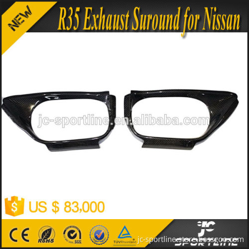 OEM Style 2pcs/set Carbon GT-R R35 Exhaust cover for Nissa n 09-15